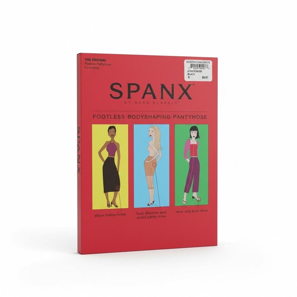 Spanx Bodyshaping Footless Pantyhose Black Size B Never Opened